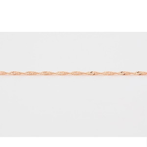 Smalka ķēdīte, vītu pinums, rozā zelta pārklājums, garums 50 cm